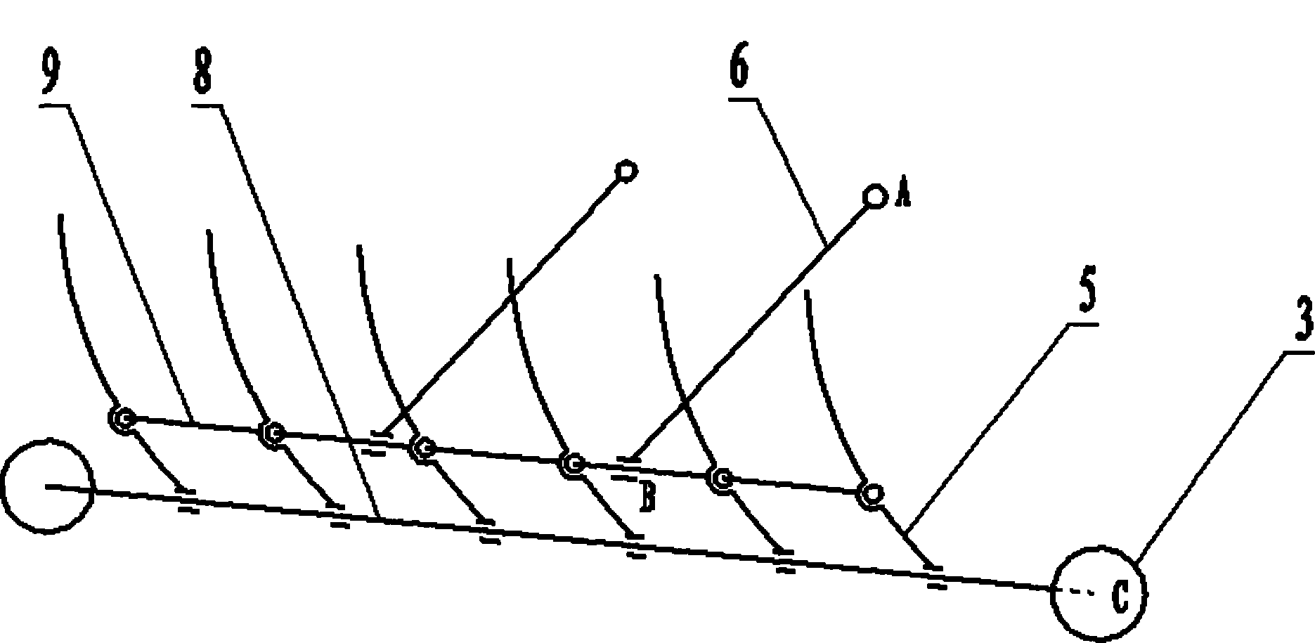 Telescopic dental formula residual film gathering method and mechanism of non-circular gear planets