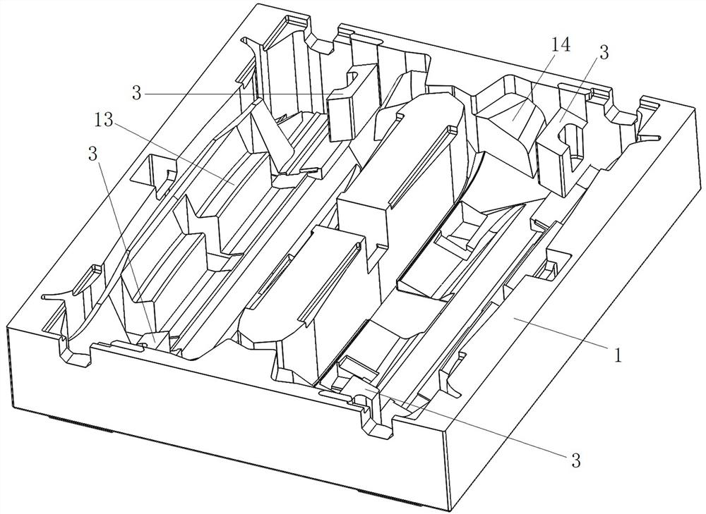 Packaging box for rear panel