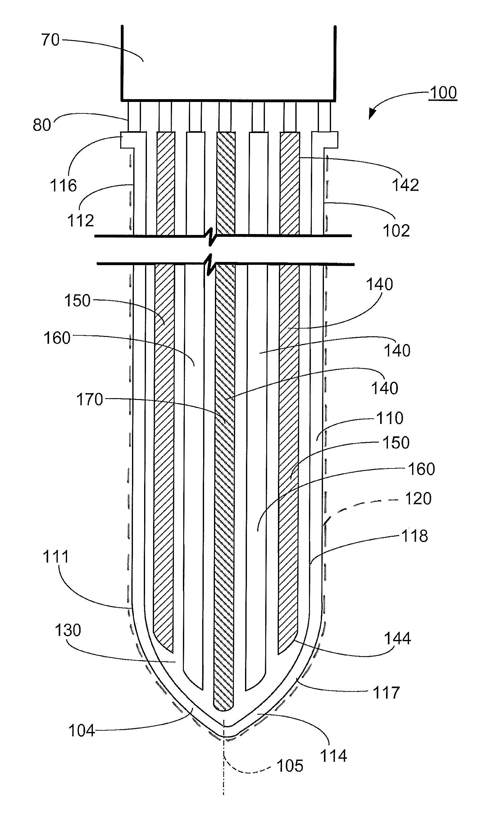 Control rod with outer hafnium skin