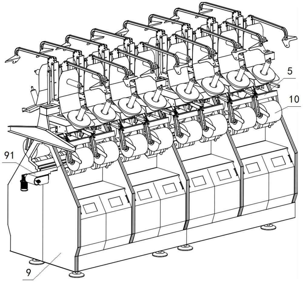 Intelligent spinning system with full-automatic yarn feeding and tube replacing functions