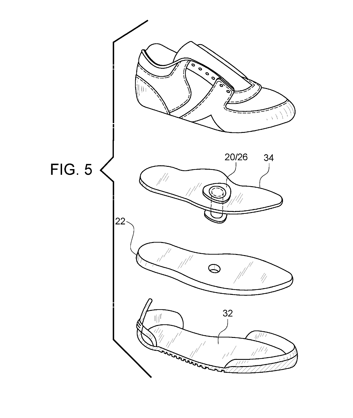 Shoe With Electrostatic and Endogenous Current Conducting Insert