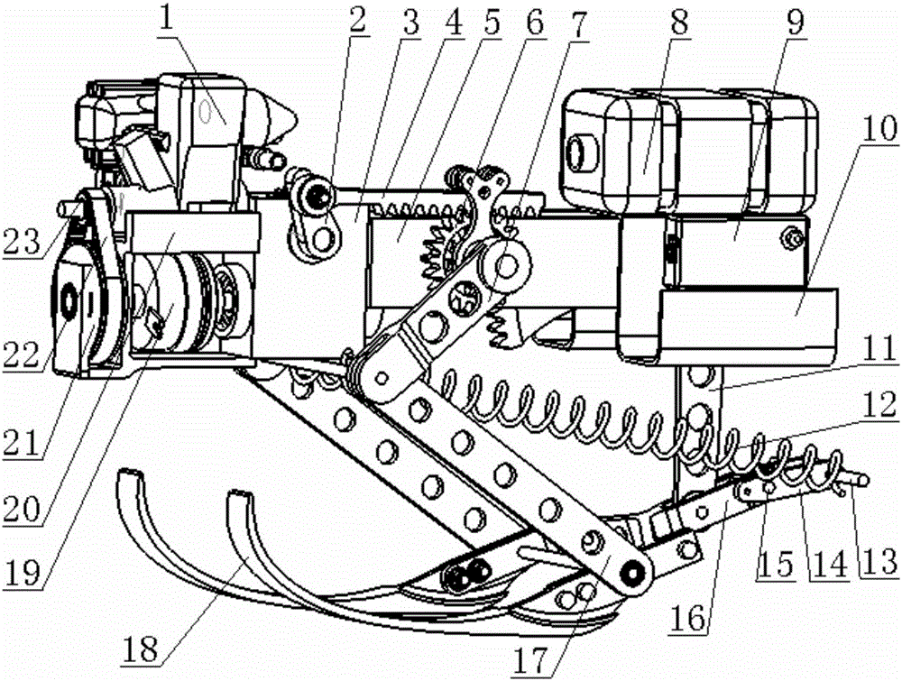 Bionic hopping robot driven by internal combustion engine