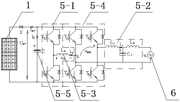 Secondary ripple reduction control system and control method for photovoltaic grid-connected currents and direct current voltage