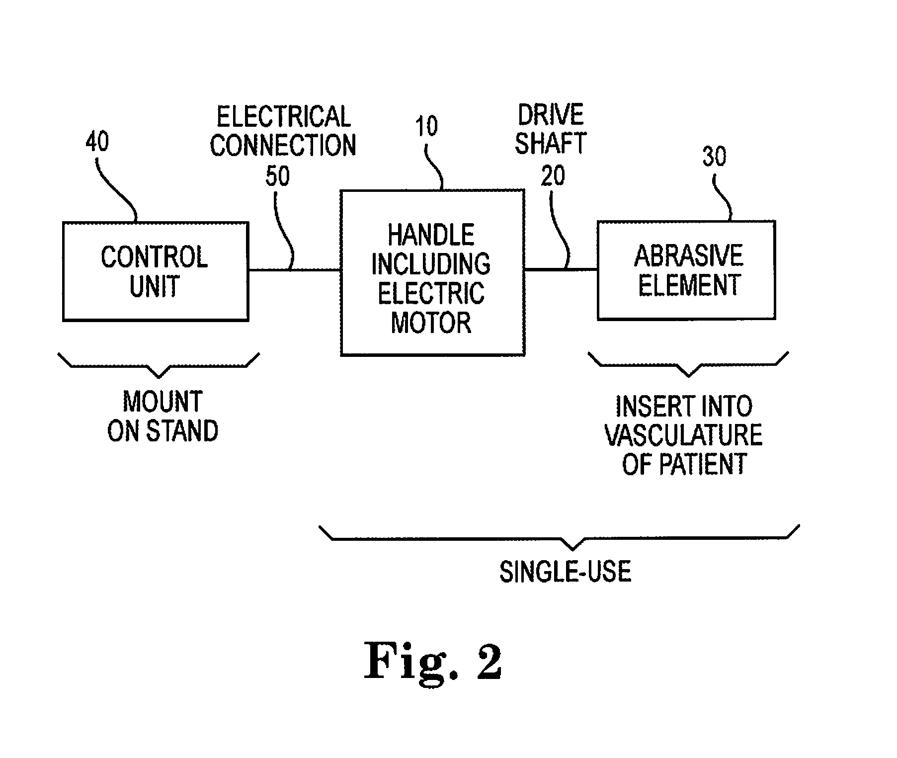 Rotational atherectomy device with electric motor