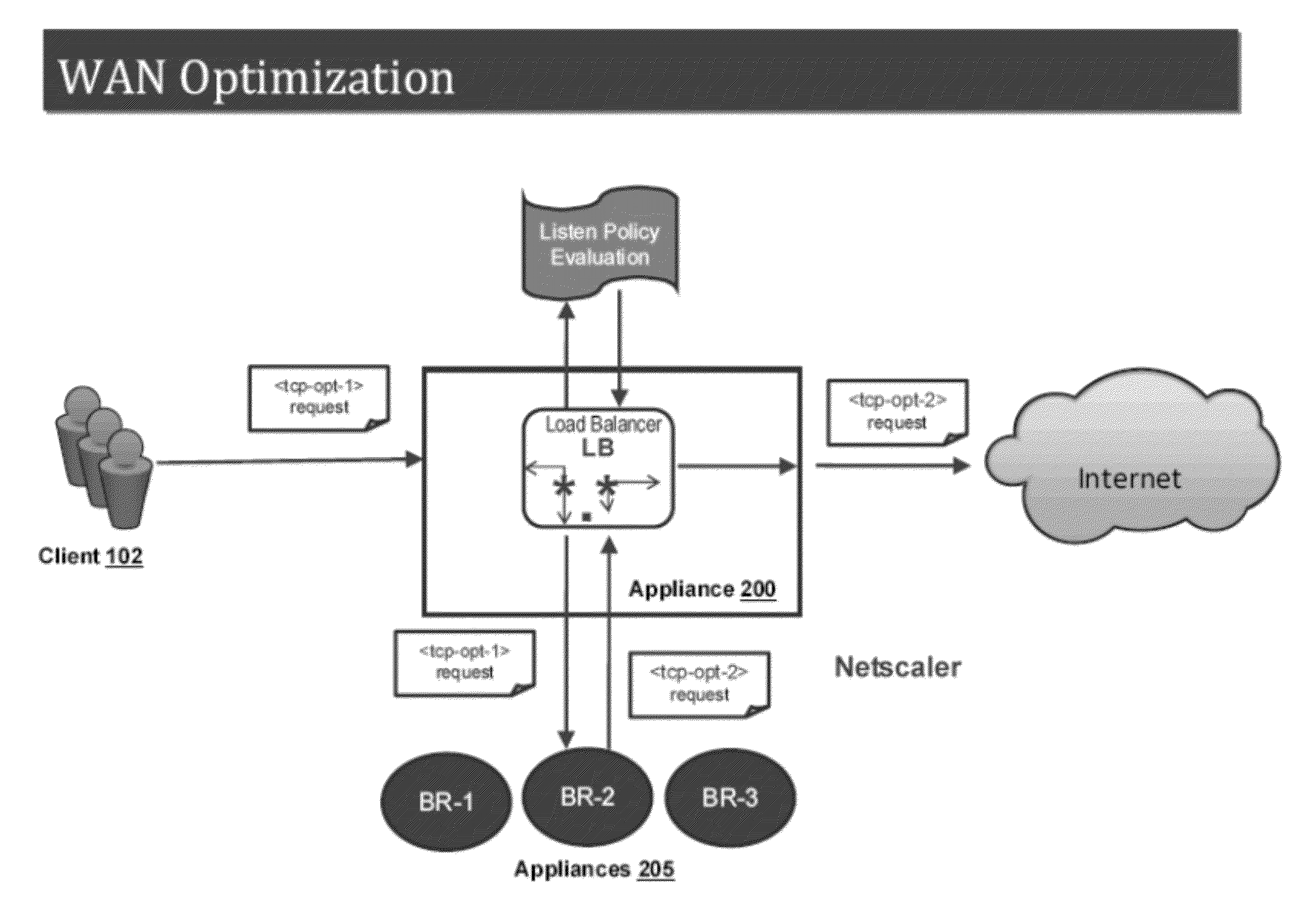 Systems and Methods for Policy Based Integration to Horizontally Deployed WAN Optimization Appliances