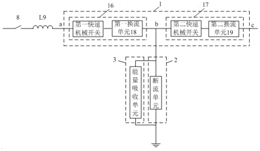 Direct current (DC) breaker topology structure and DC breaker control method