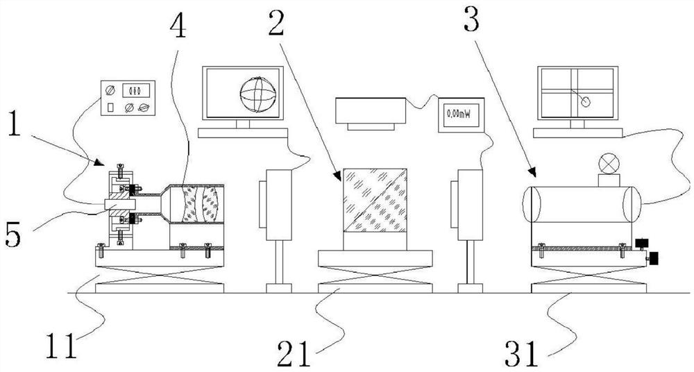 Laser fiber coupling debugging device and method