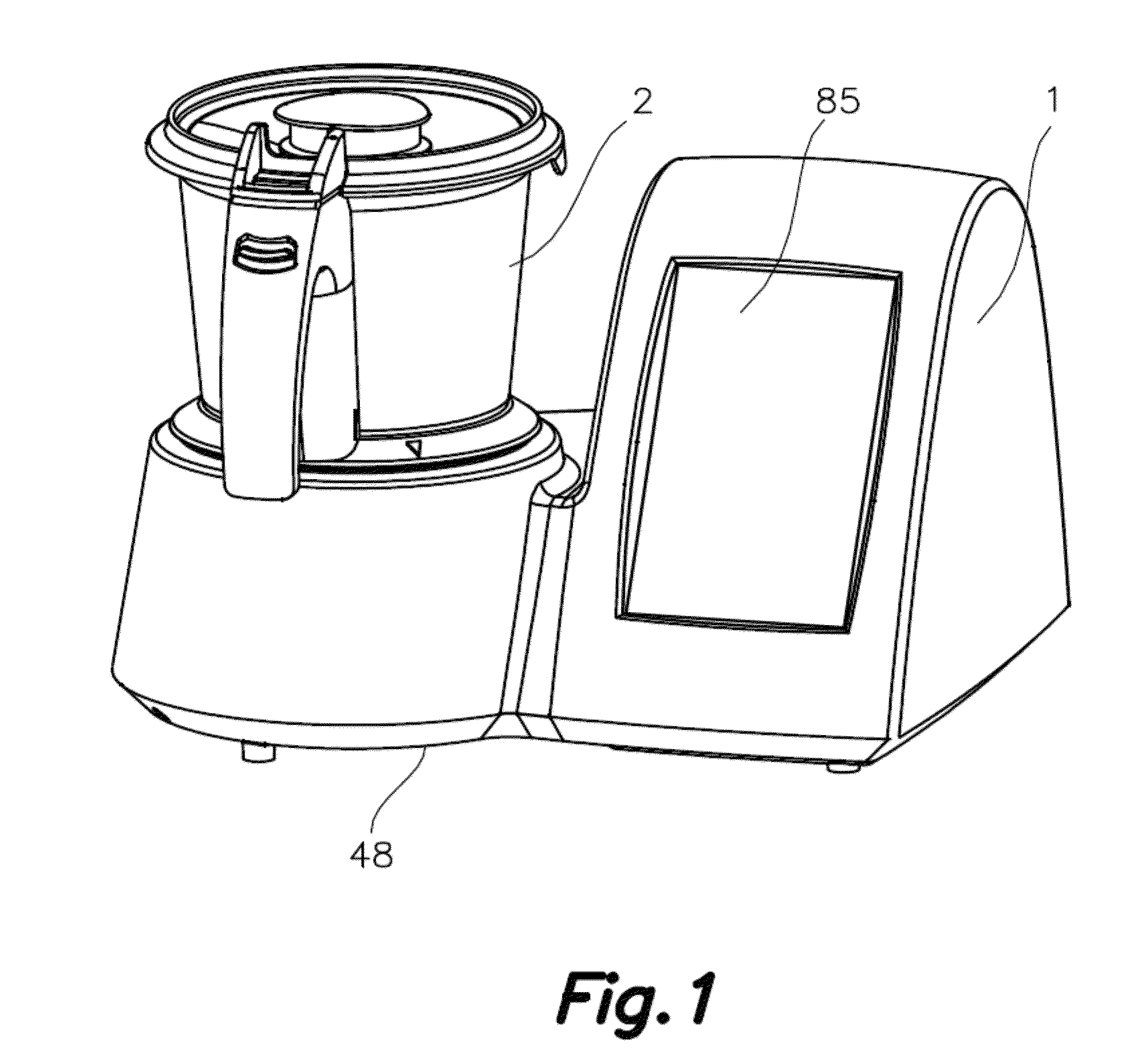 Cooking appliance for processing and preparing foods