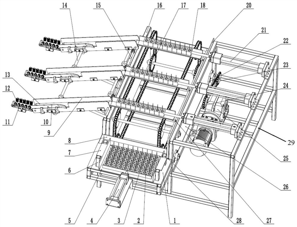 Vegetable transplanting machine automatic seedling delivery device