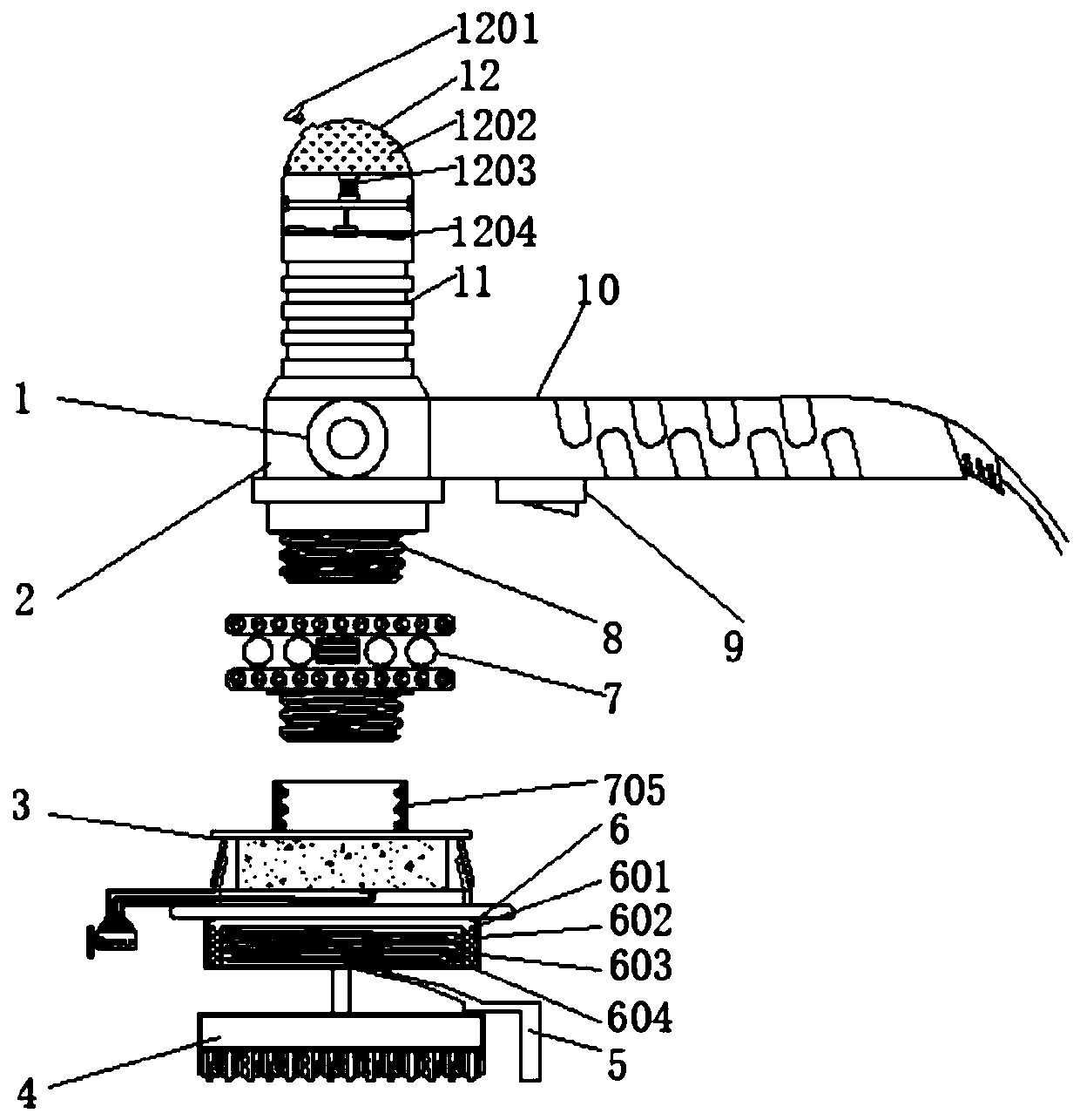 Multi-angle surface grinding and polishing device for metal material machining