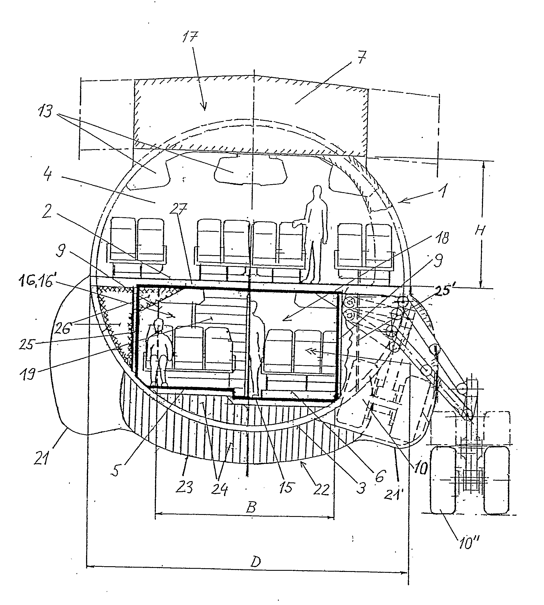 Commercial Aircraft With a Main Deck and a Lower Deck