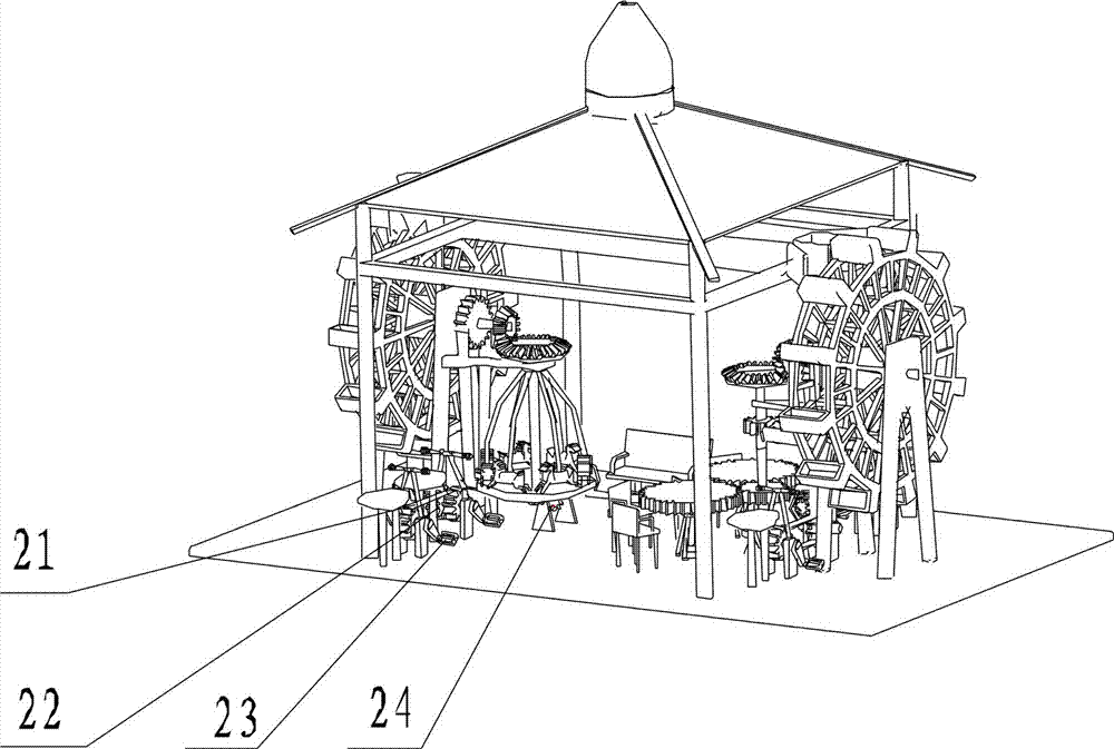 Multifunctional waterwheel body-building system