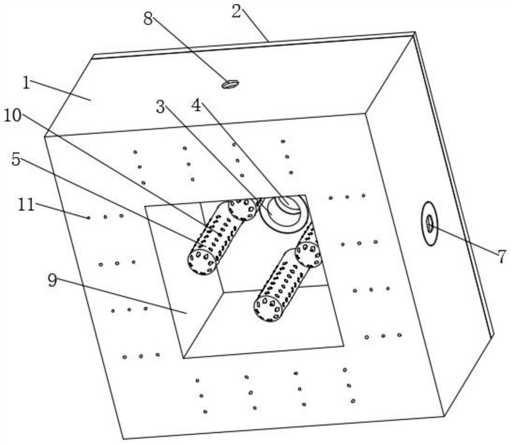 Plant growth regulator discharging mechanism and dust suppression and regreening device of plant growth regulator discharging mechanism