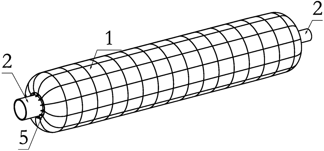 Birdcage type rocket engine shell winding and forming die and manufacturing method thereof