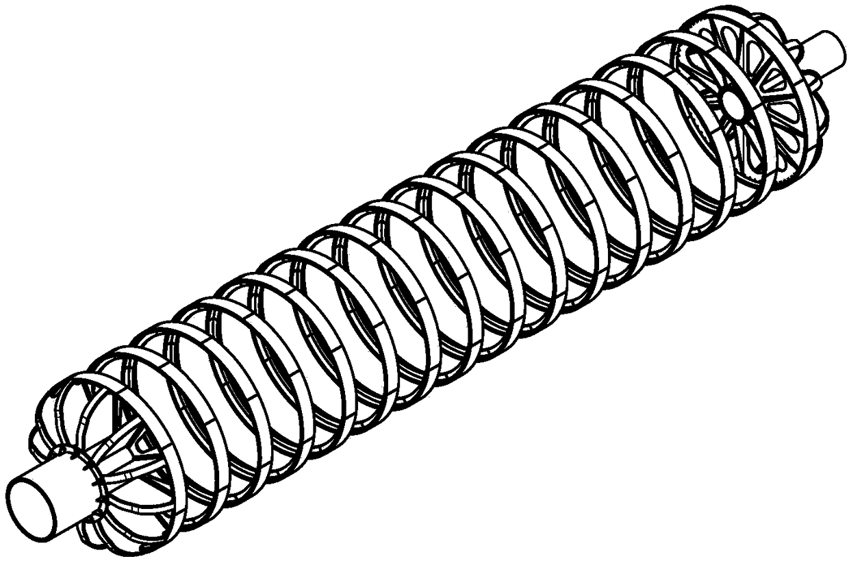 Birdcage type rocket engine shell winding and forming die and manufacturing method thereof