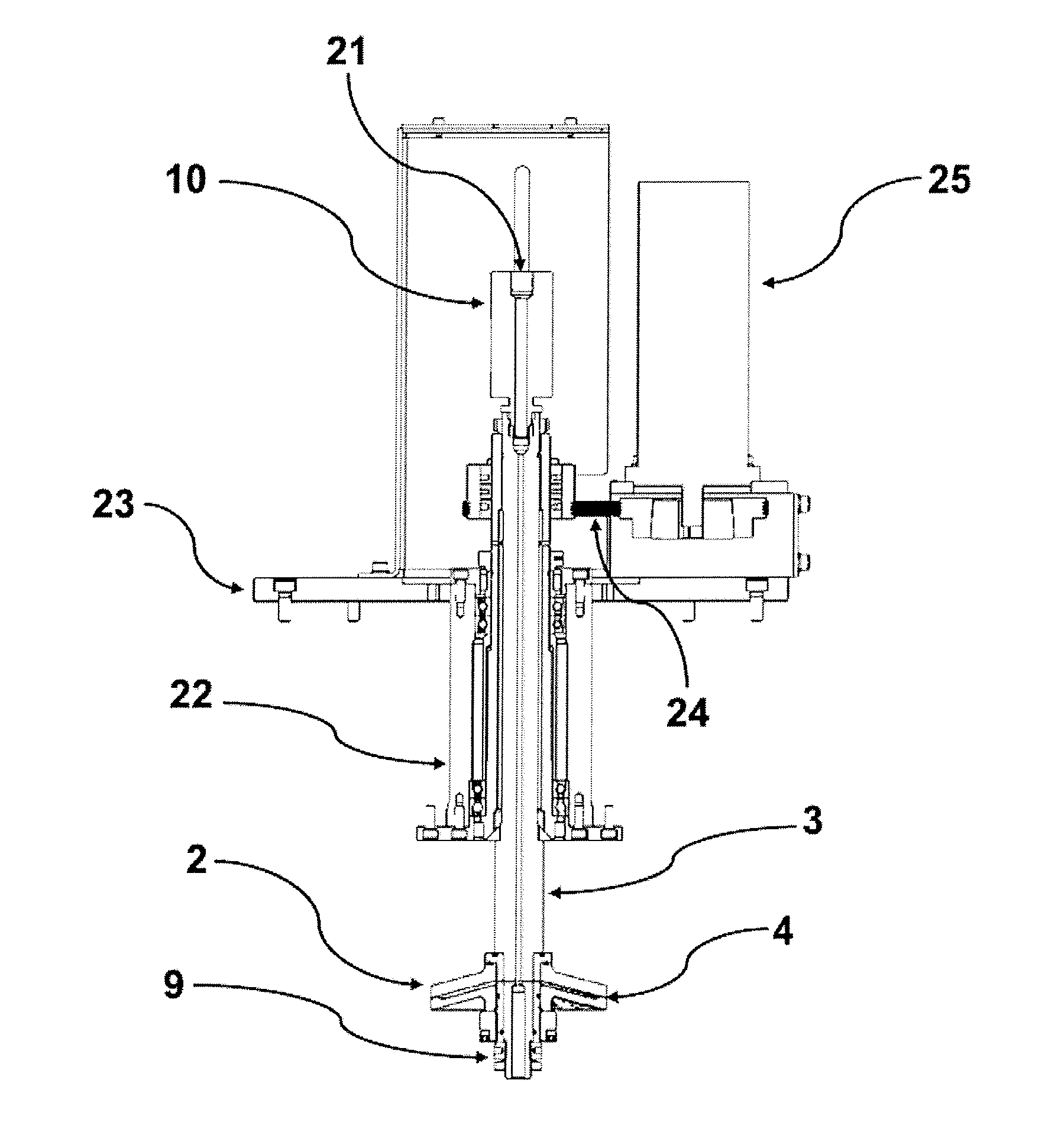 A method for producing nanostructured or microstructured materials and a device for their production