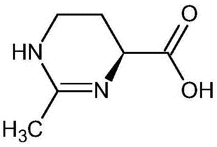 (S)-2-methyl-1,4,5,6-tetrahydromethylpyrimidine-4-carboxylic acid synthesis method