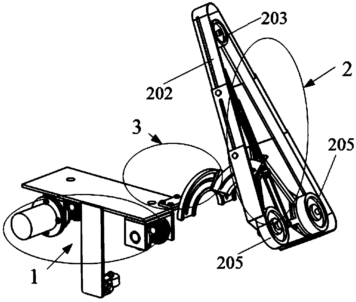 Portable belt grinding machine for sealing head