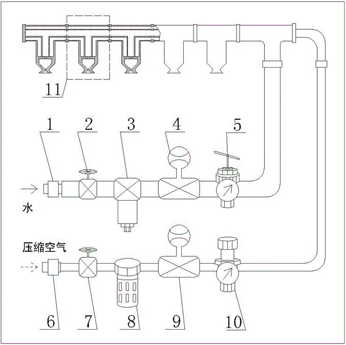 Mining bubble atomization water mist dust settling device