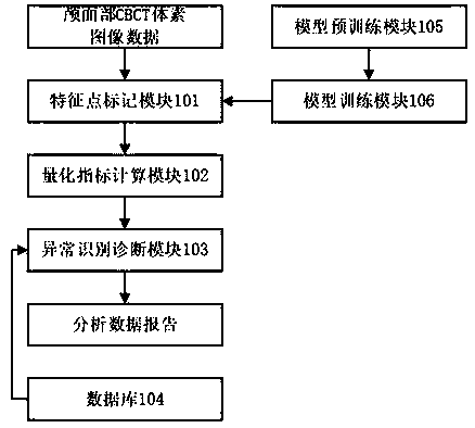 Three-dimensional craniofacial image feature point marking analysis system and method