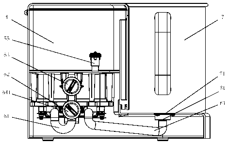 Appliance and method for cooking foods by combining hot water and steam