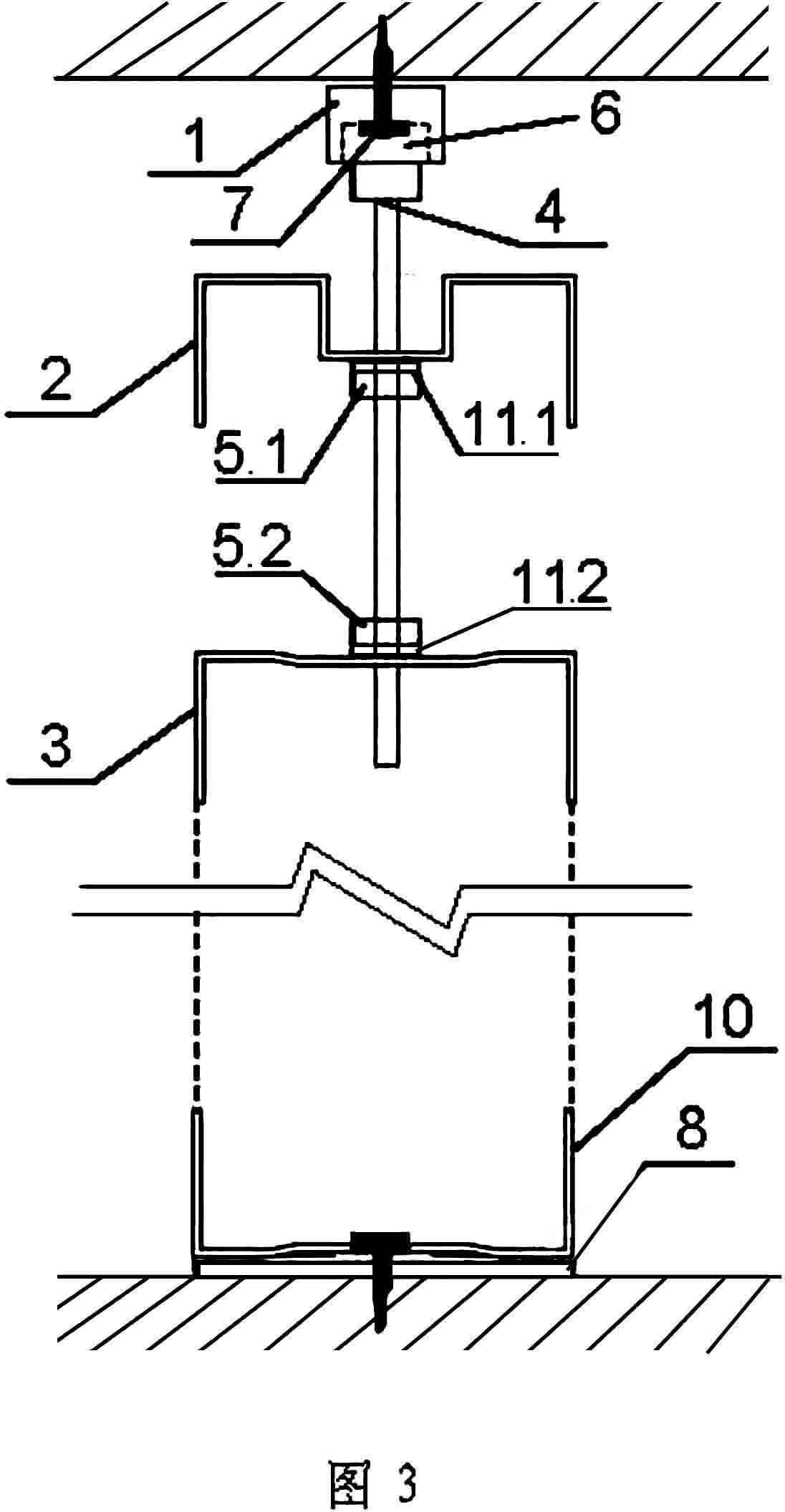 Lightgage steel joist partition wall adaptive to building error of building structural body and construction method thereof