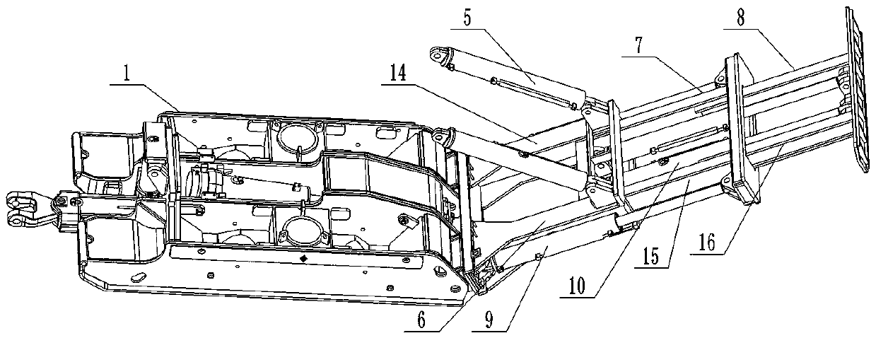 Hydraulic support and tamping mechanism