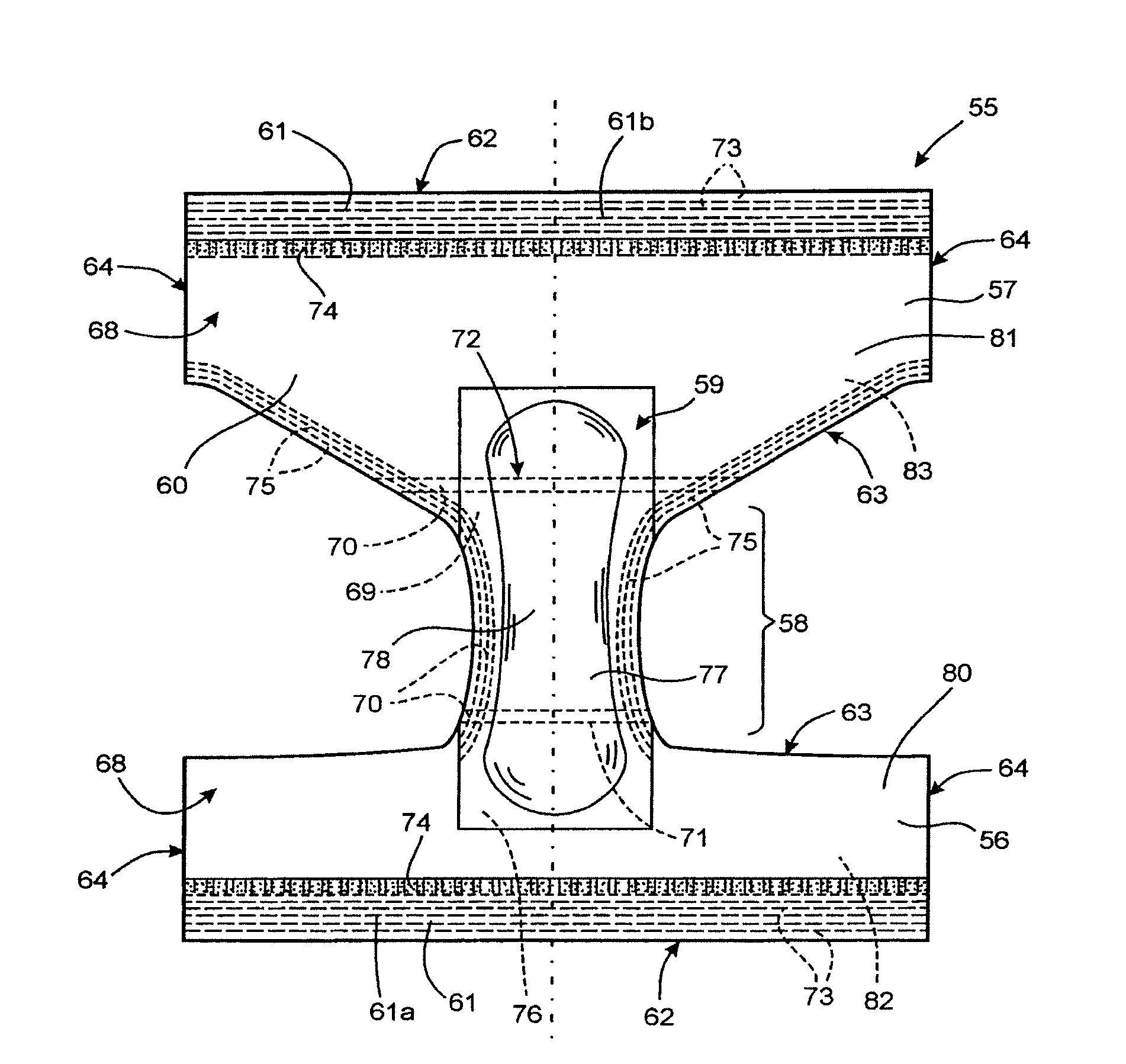 Pant-type absorbent article and a method for producing pant-type absorbent articles