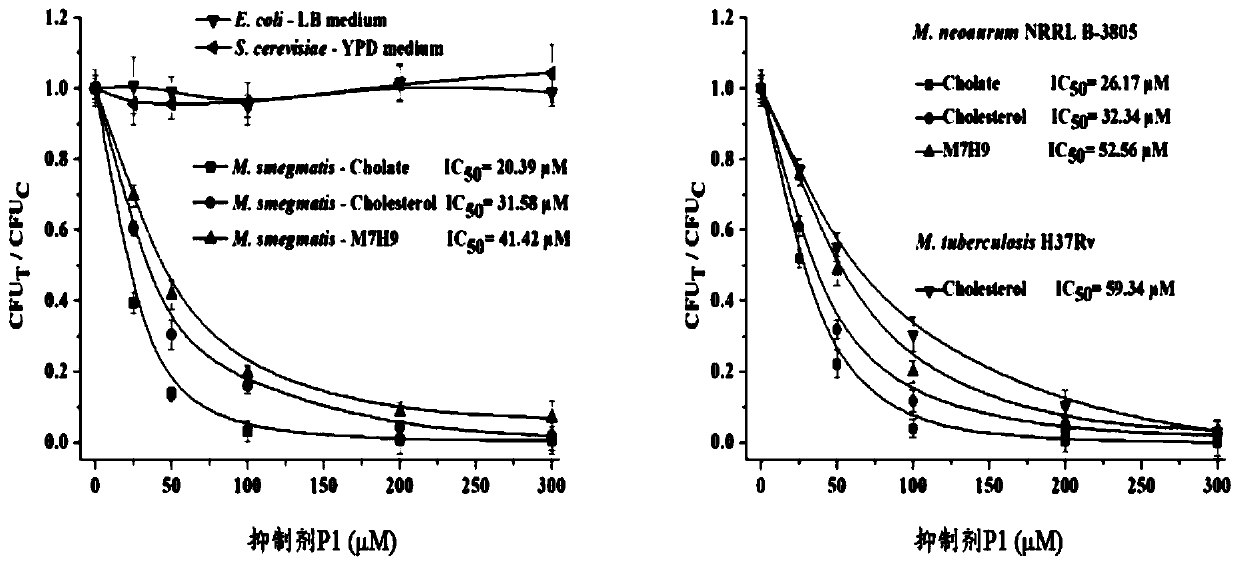 Synthetic method and application of a class of novel mycobacterial inhibitors