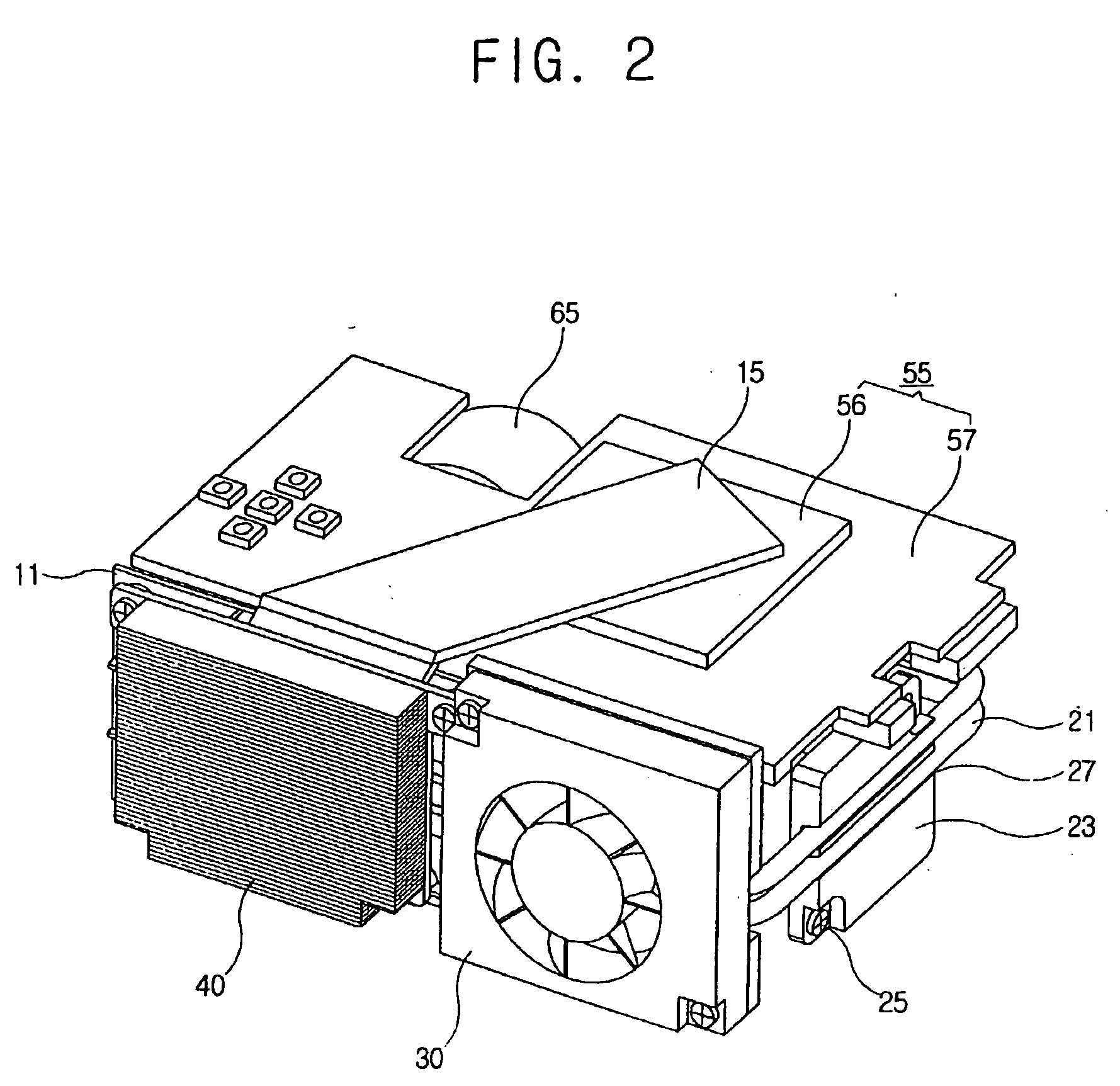 Image projection apparatus and method of cooling an image projection apparatus