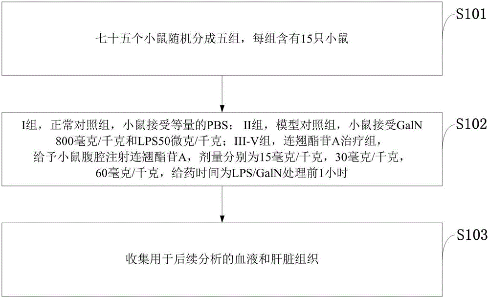 Medicine for treating lipopolysaccharide/D-aminogalactose induced liver injury