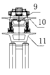 Erecting method for last three-span box girders in railway bridging