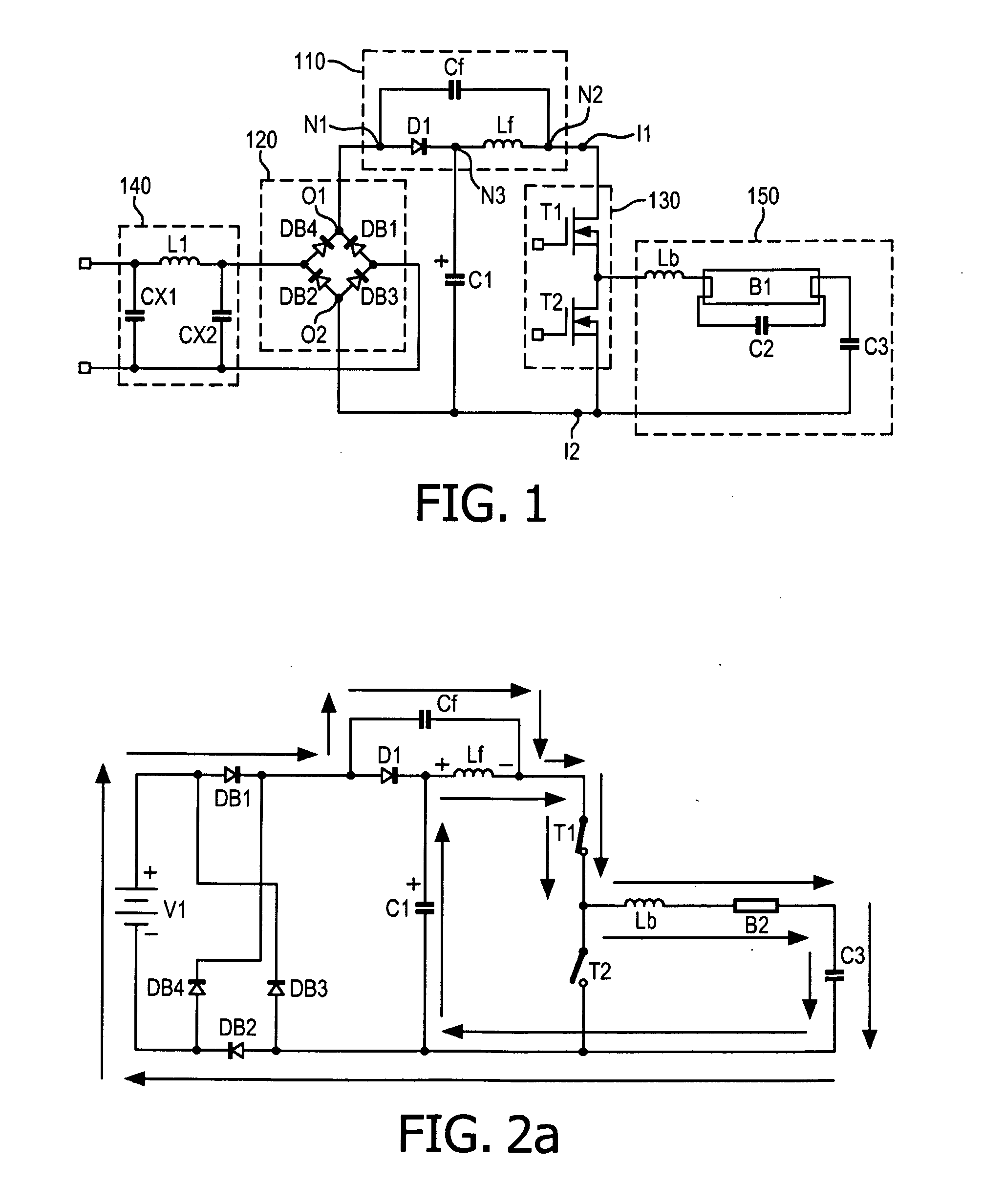 Power factor correction circuit of an electronic ballast