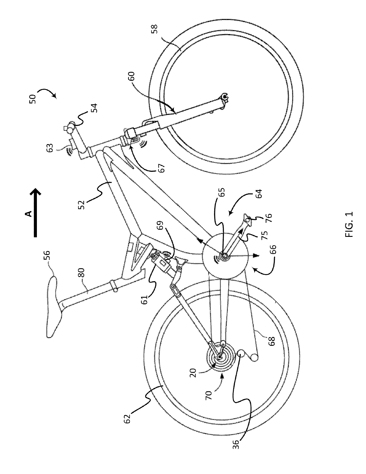 Controllable cycle suspension