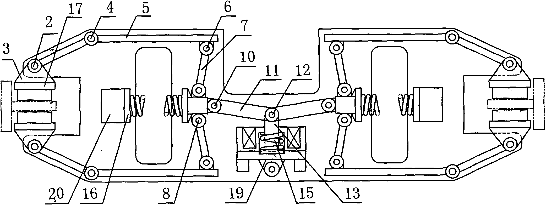 Pincer type brake with force-amplifying mechanisms