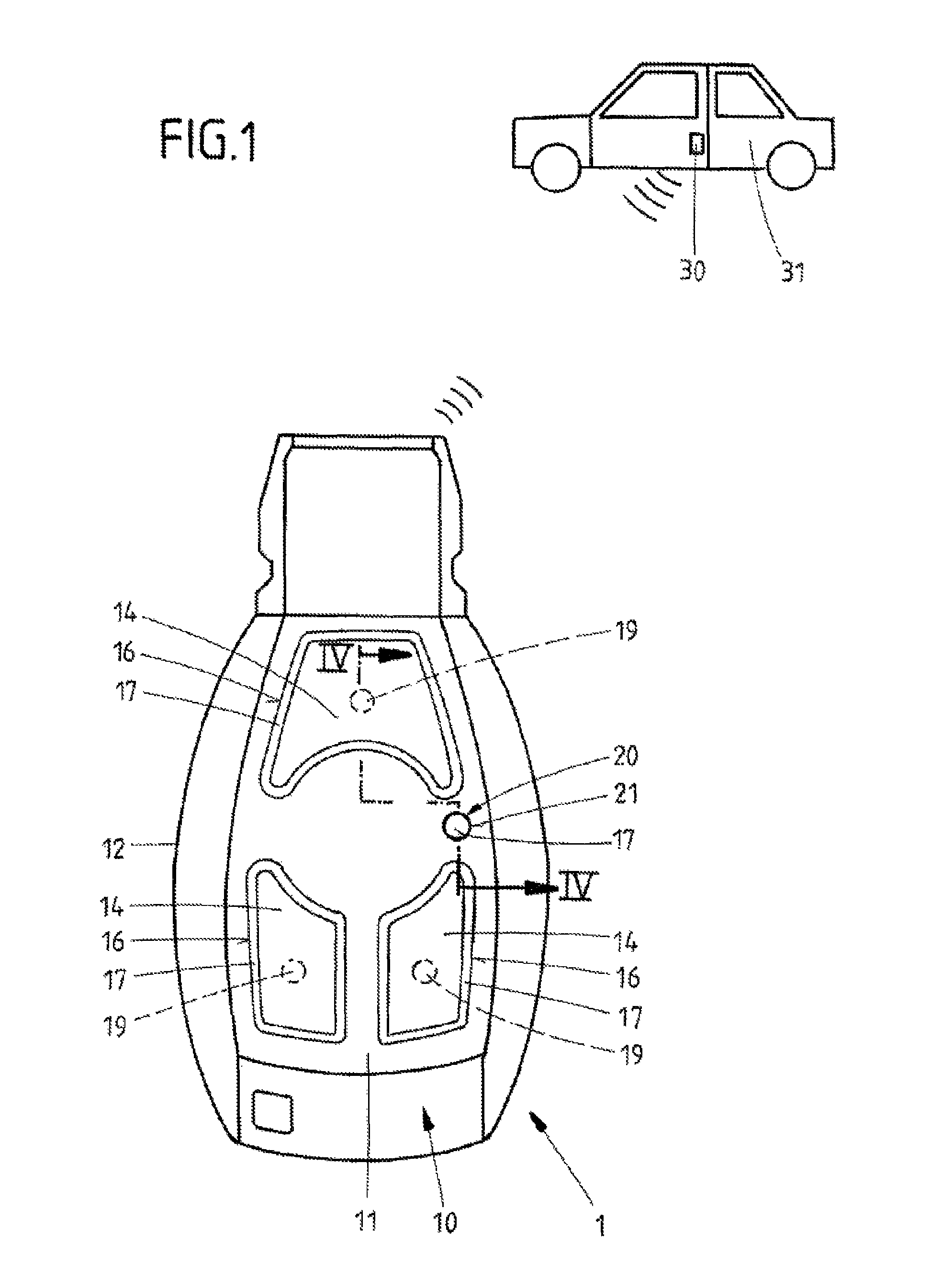 Mobile actuating device