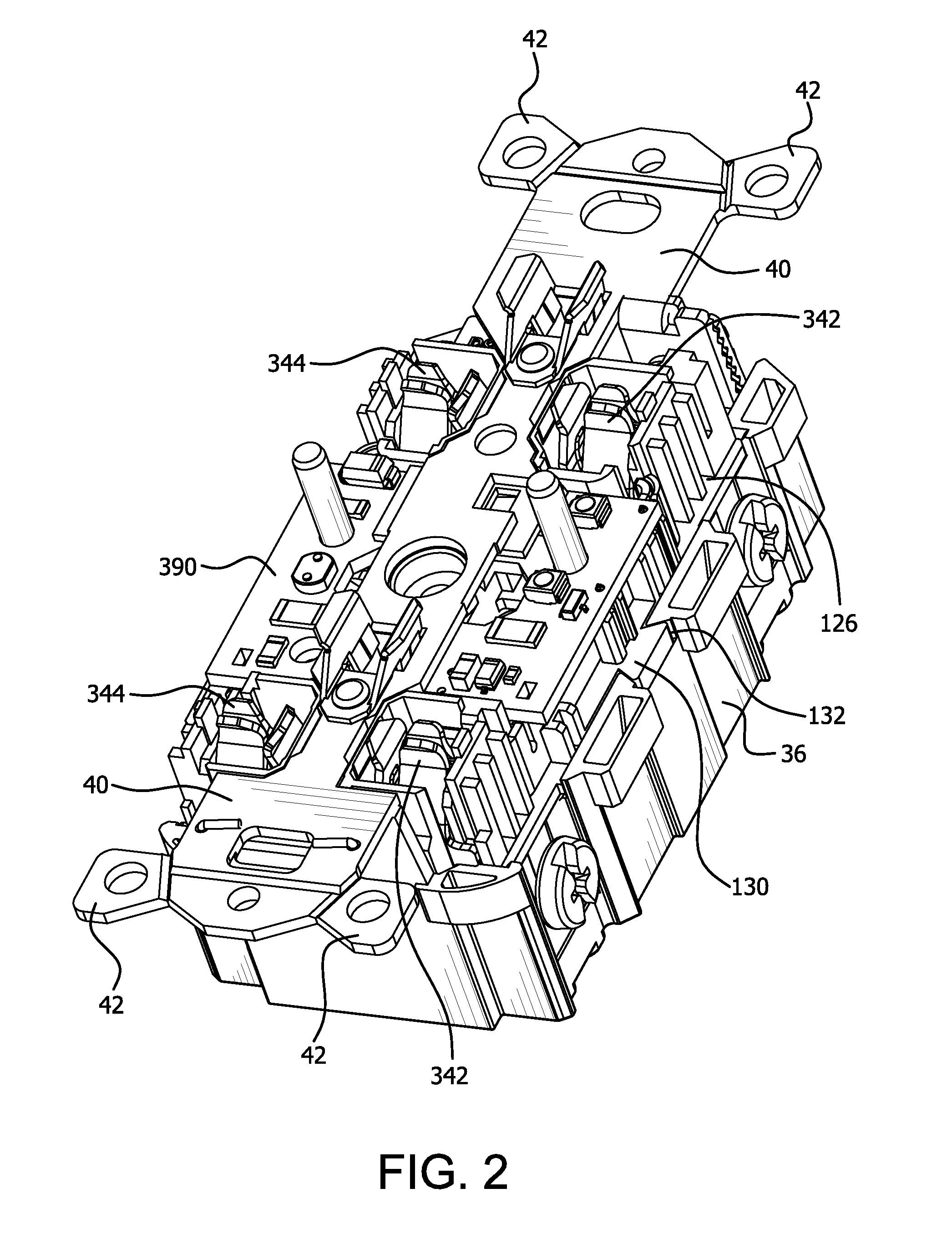 Self-test gfci device with dual solenoid coil electric control