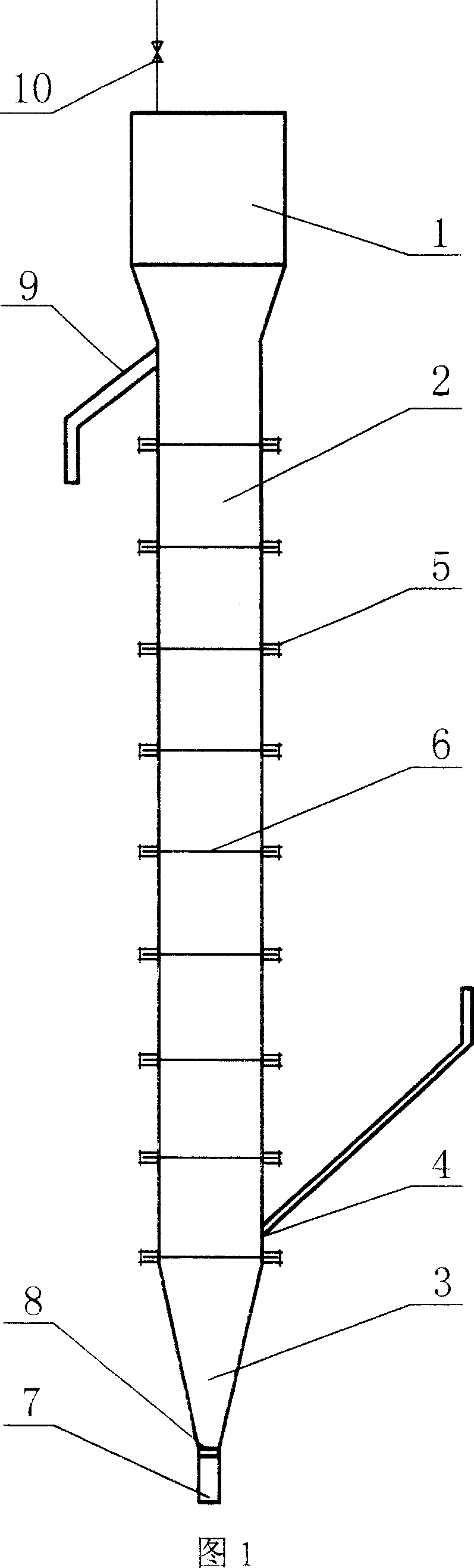 Fluid-bed reactor for oxido-reduction sintering of high calcium magnesium titanium slag