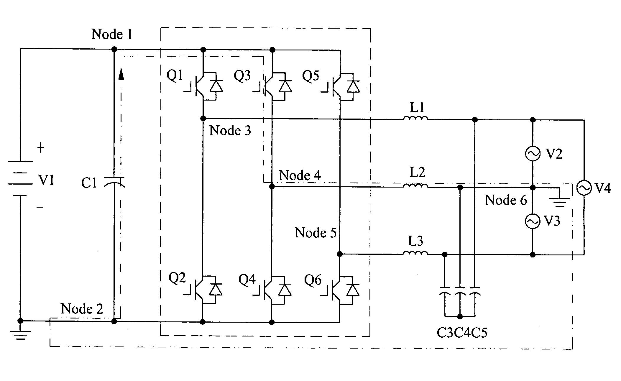 Transformerless power conversion circuit for grid-connected power generation systems