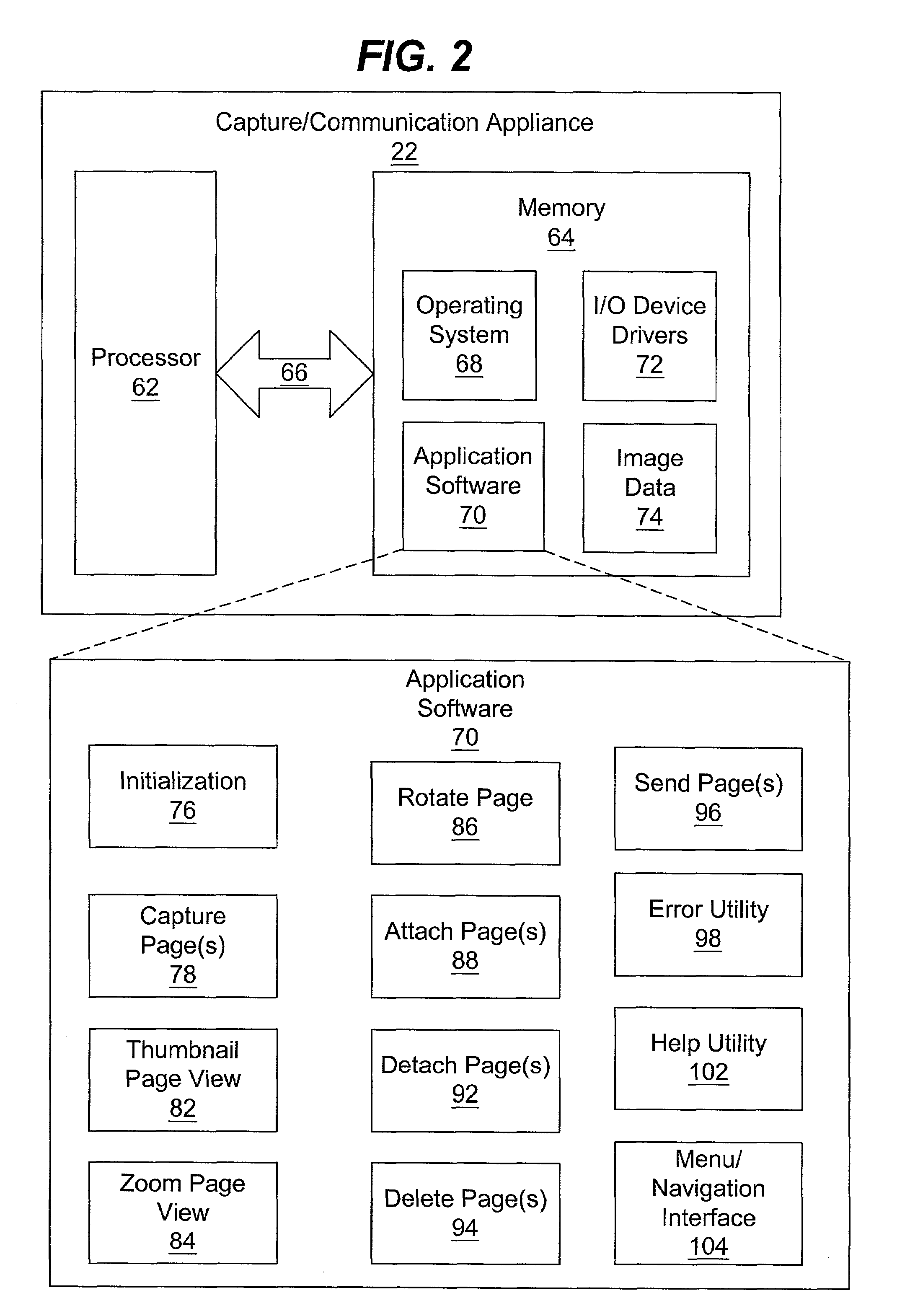 Appliance and method for capturing images having a user error interface