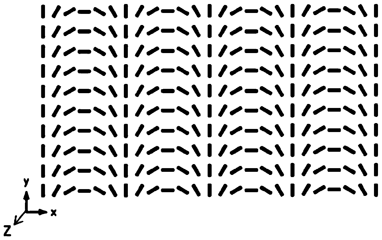 Liquid crystal polymer polarization grating and preparation method and application thereof