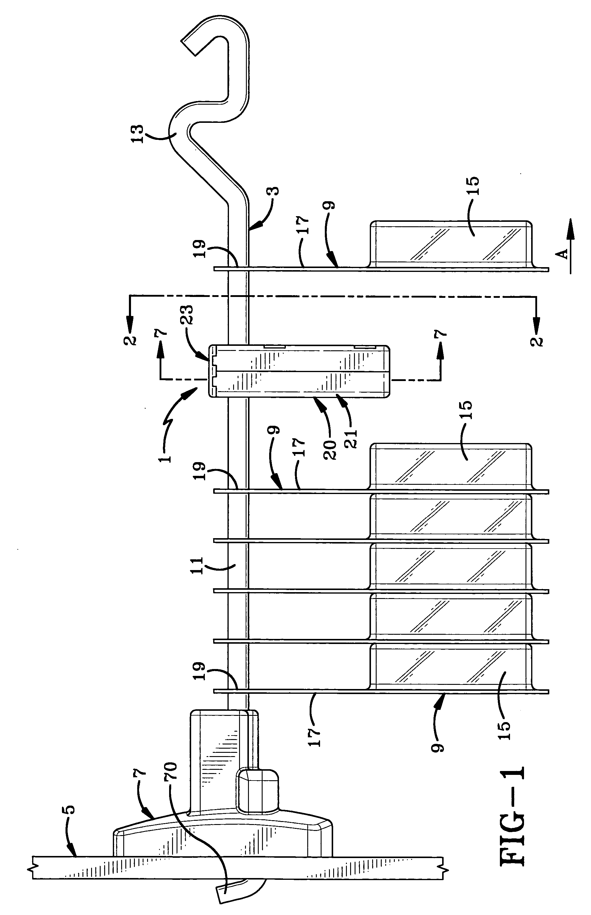 Display rod security device