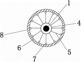 Cleaning hairbrush of emulsion synthesis four-mouth flask