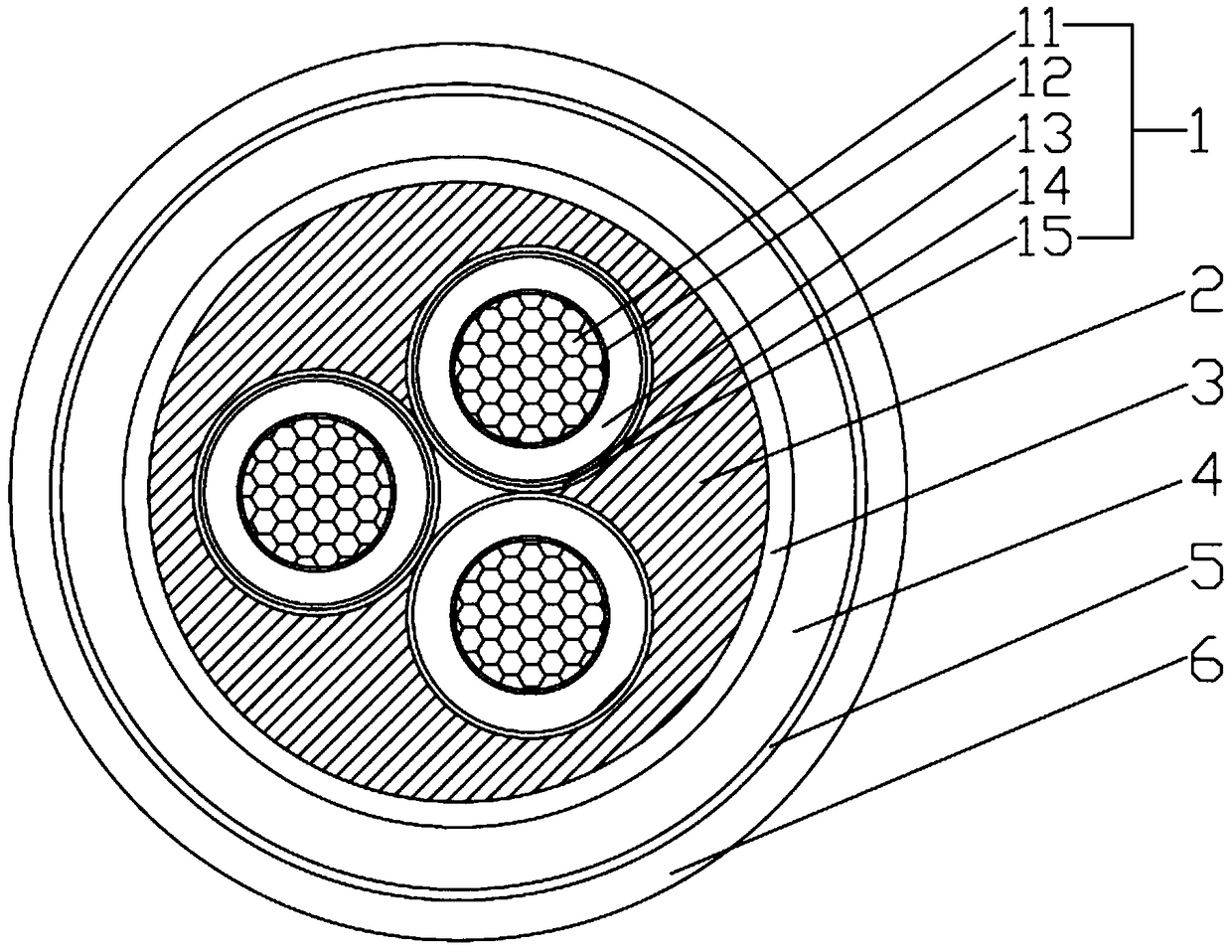 A medium voltage fireproof cable for green building