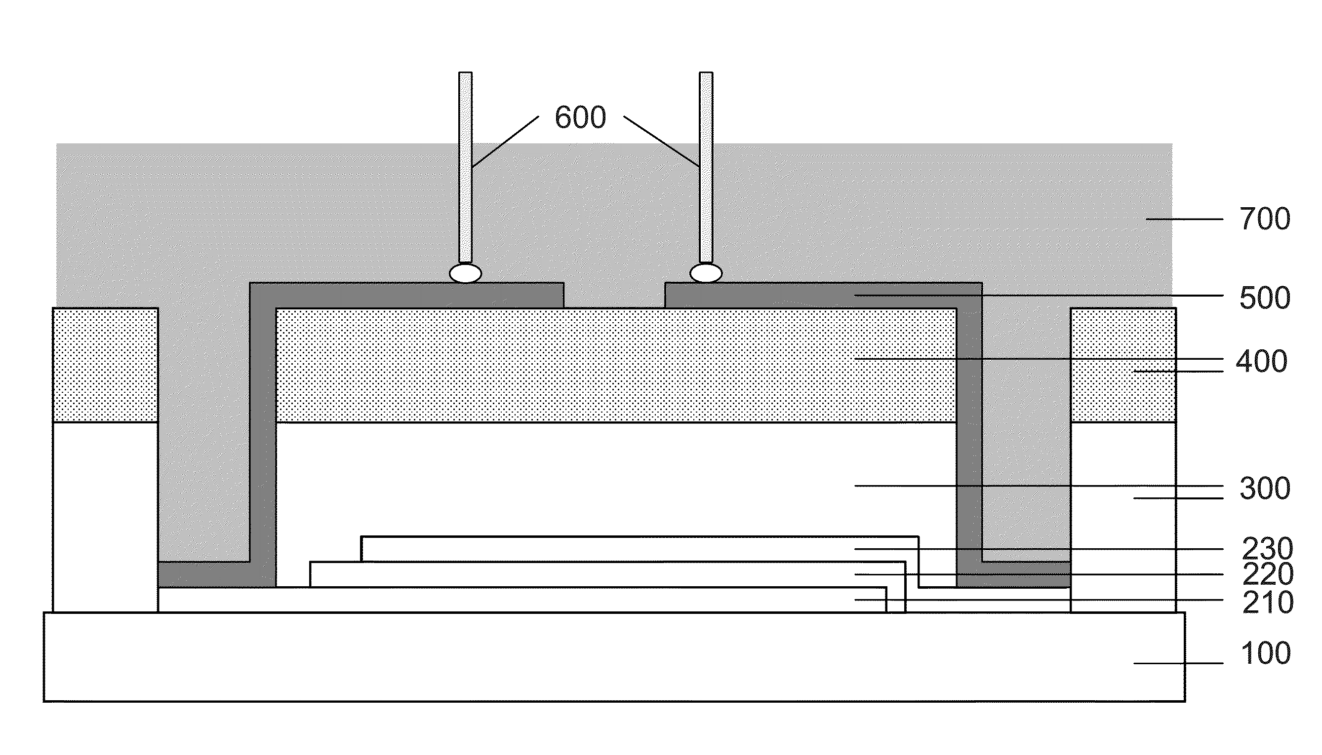 Electrical connection of an OLED device