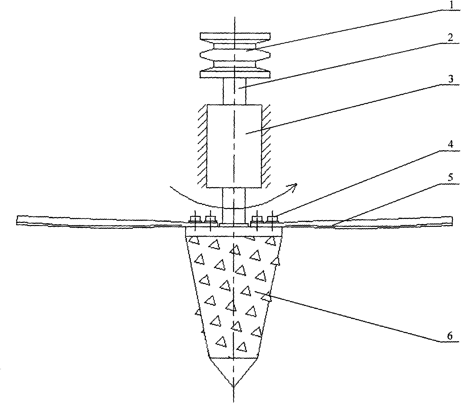 Device for removing leaves and crushing roots of iris lactea