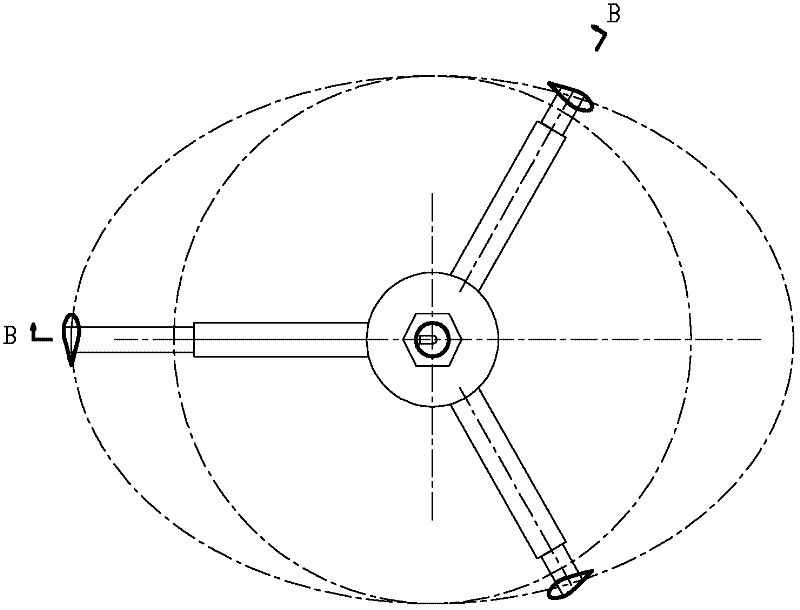 Arm-length-variable vertical shaft tide current water turbine generator set