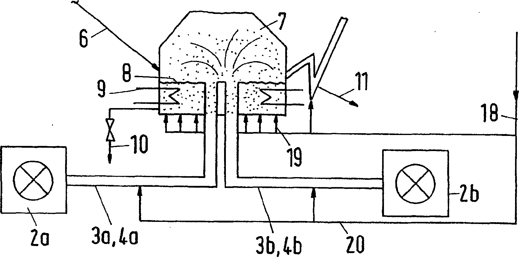 Treatment of granular solids in an annular fluidized bed with microwaves