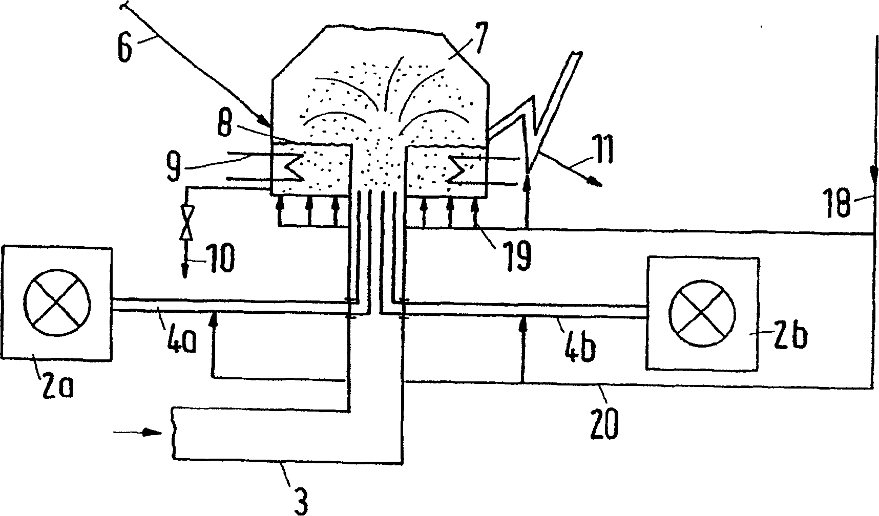 Treatment of granular solids in an annular fluidized bed with microwaves