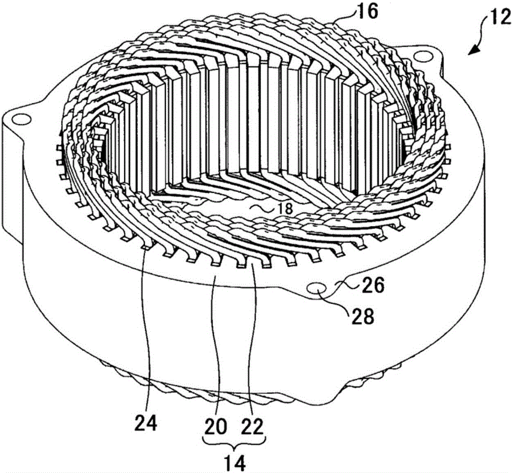 Stator assembly method and stator assembly device